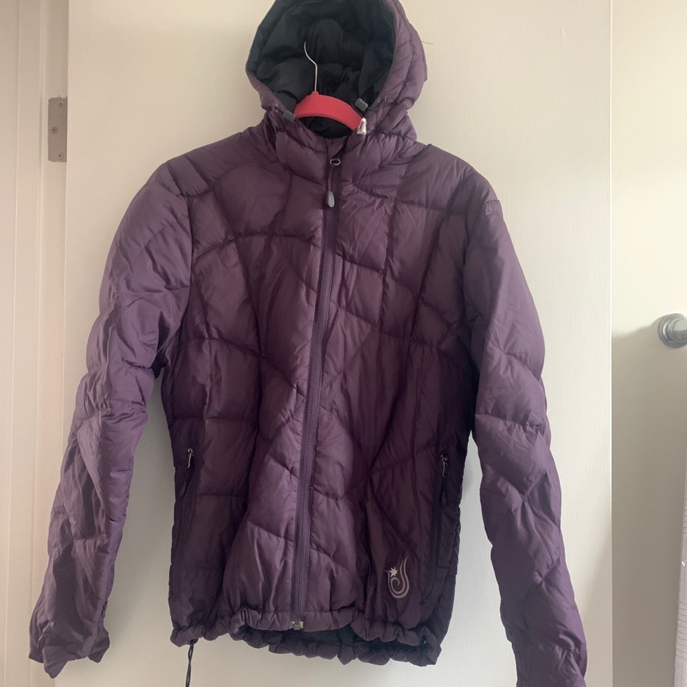 Purple puffer jacket